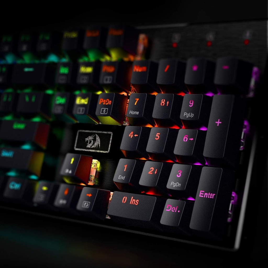 Teclado Redragon Mecanico Devarajas K556 - RGB LED, base de aluminio, 104 teclas estándar