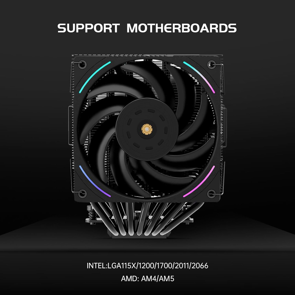 Thermalright Phantom Spirit 120 EVO - Enfriador de CPU, ventilador dual TL-K12 PWM, 7 tubos de calor de refrigeración de CPU, con velocidad de 2150 RPM, para AMD AM4 AM5/Intel