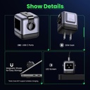 UGREEN Uno - Bloque de cargador USB C de 30 W, cargador rápido compacto robot GaN para iPhone 17, regalos para mujeres y hombres, compatible con iPhone 17/16/15, Galaxy S25/S24/S23, Pixel 10/9/8, iPad
