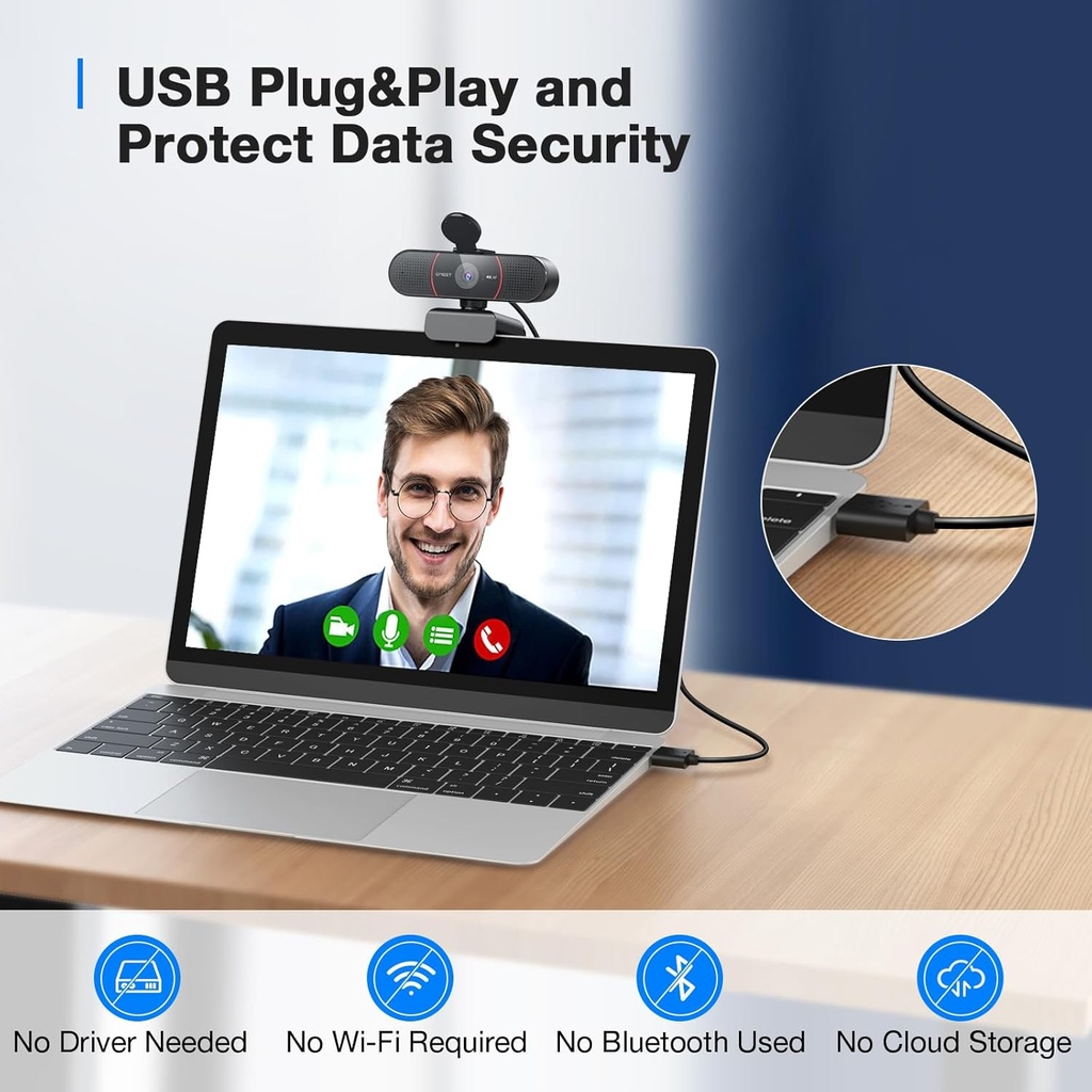 Webcam EMEET C960 - USB Resolucion 1080p