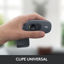 Webcam Logitech C270 - (pantalla panorámica HD 720p, para videollamadas y grabaciones)