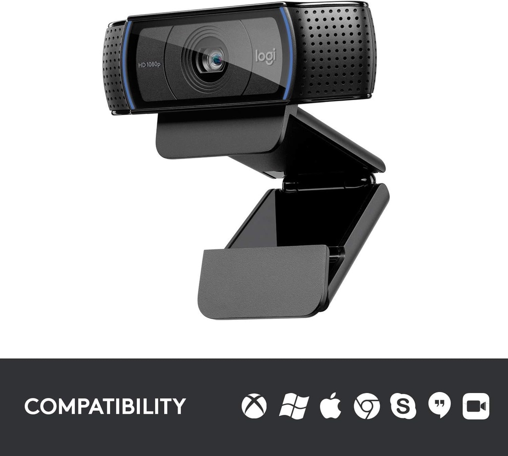 Webcam Logitech C920x HD Pro, Full HD de 1080p/30fps