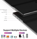 Yxk Monitor portatil de 15.6 pulgadas 1080P USB-C HDMI Ultra-Slim Monitor de viaje con soporte, para laptop, PC, teléfono Mac, PS, Xbox, Swich IPS