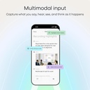 Grabadora de voz AI, grabadora de voz PLAUD NotePin, control de aplicaciones, toma de notas AI, soporte de transcripción y resumen de IA en 112 idiomas, memoria de 64 GB, grabadora de audio para