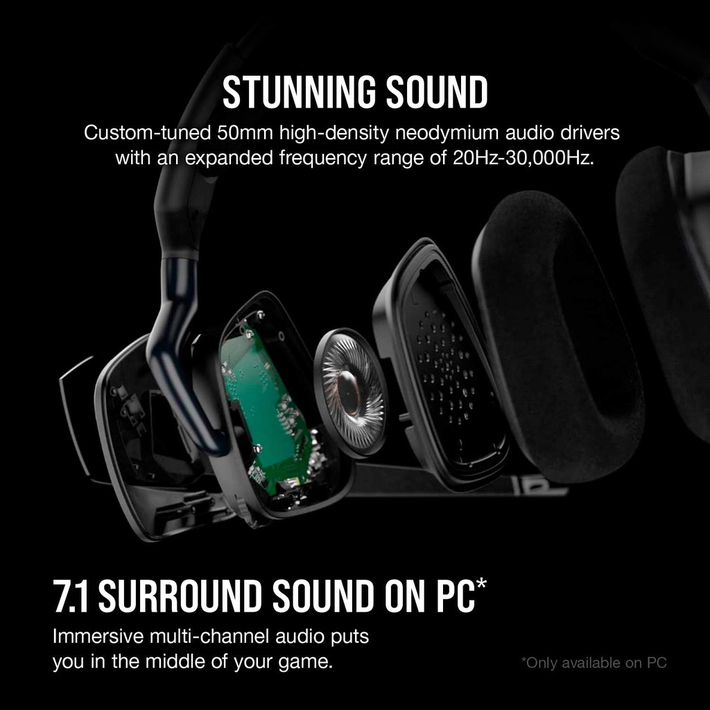 Audifonos Corsair VOID RGB Inalambrico - Carbon