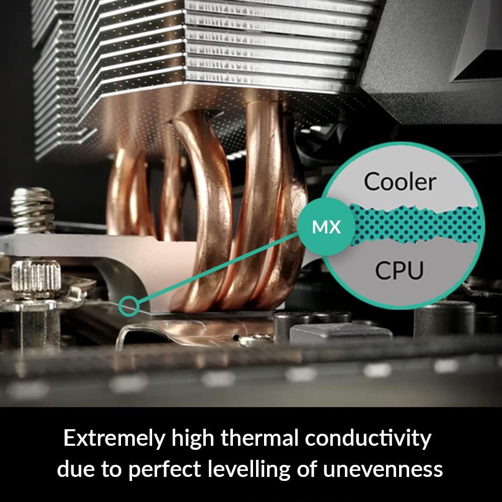 ARCTIC MX-4 (0.14 oz) - Pasta térmica de alto rendimiento para todos los procesadores (CPU, GPU - PC), muy alta conductividad térmica, larga durabilidad, aplicación segura, no conductora, pasta