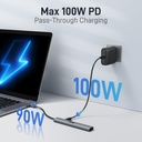 Acer Hub USB C 5 en 1 con HDMI 4K, entrega de energía de 100 W, 3 puertos de datos USB