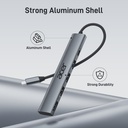 Acer Hub USB C 5 en 1 con HDMI 4K, entrega de energía de 100 W, 3 puertos de datos USB