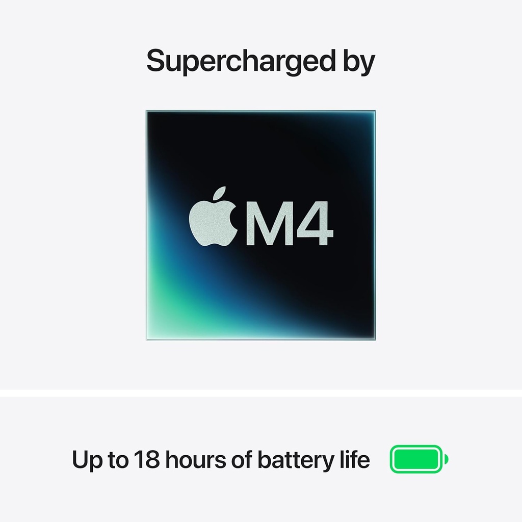 Apple Laptop MacBook Air 2025 de 15 pulgadas con chip M4: diseñada para Apple Intelligence, pantalla de retina líquida de 15.3 pulgadas, memoria unificada de 16 GB, almacenamiento SSD de 512 GB,