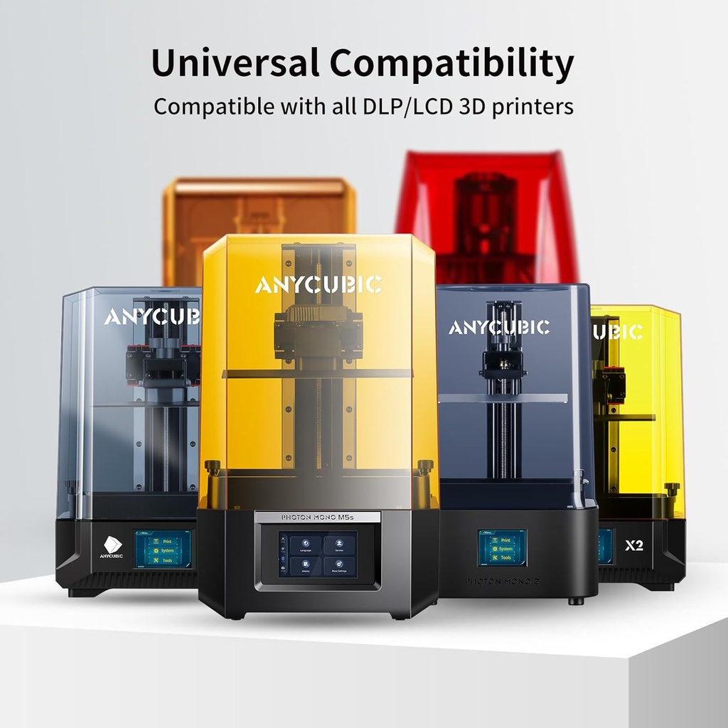 ANYCUBIC - Resina de impresora 3D estándar actualizada, resina de curado UV rápido SLA de 405 nm, fotopolímero rápido y de alta precisión para impresión 3D LCD/DLP/SLA de 8K (gris, 35.27 oz)