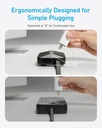 Anker 300J - Regleta de alimentación ultrafina 10 en 1de enchufe plano con 6 CA, 2 puertos USB-A y 2 puertos USB-C, cable de extensión, estación de carga de escritorio para el hogar, oficina