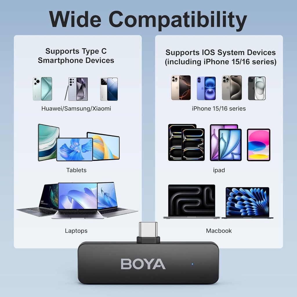 BOYA BY-V4U Micrófono Lavalier inalámbrico