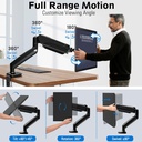 Base Para Monitor MOUNTUP a GAS Para Monitor 17" a 32" - Hasta 8Kg - MU0004 (BLACK)
