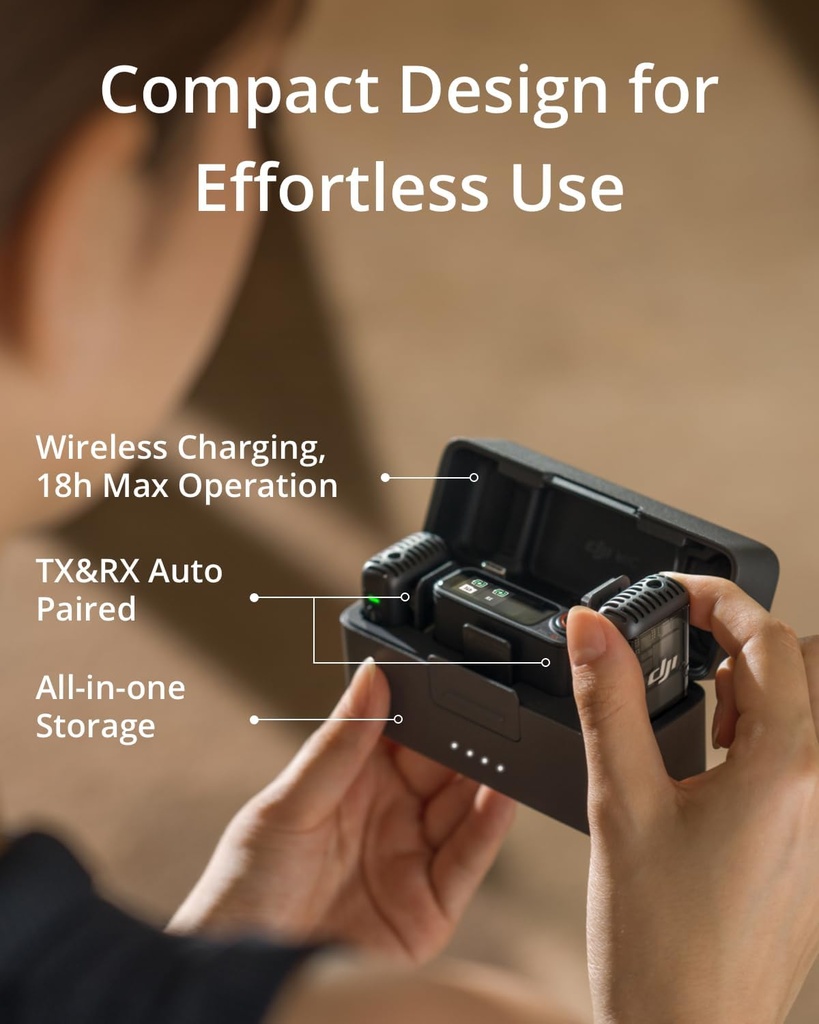 DJI Mic 2 (2 TX + 1 RX + estuche de carga)