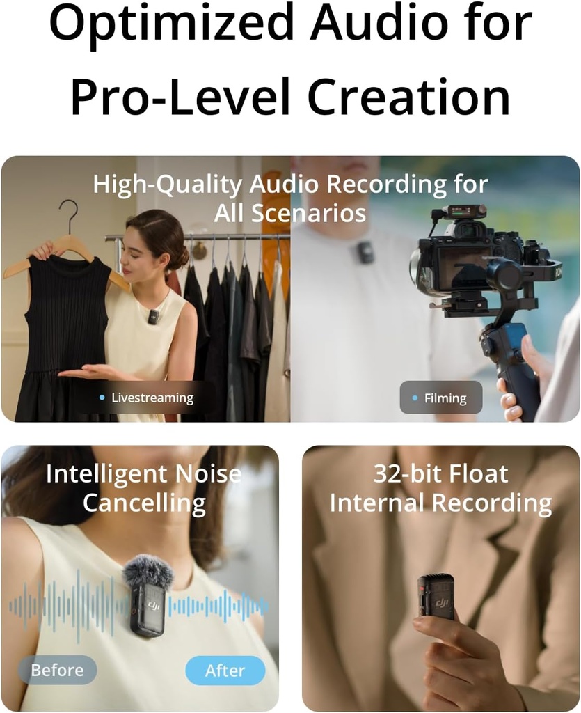 DJI Mic 2 (2 TX + 1 RX + estuche de carga)