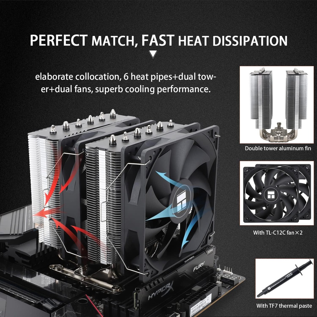 Disipador Thermalright Peerless Assassin 120 SE para AMD: AM4 AM5 & Intel LGA
