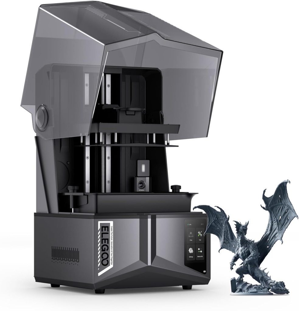 ELEGOO Saturn 4 Ultra - Impresora 3D de resina de 16K con tapa abatible, calentamiento inteligente de tanque a 86.0 °F, impresión de alta velocidad de 5.906 in/h, tamaño de impresión grande de 8.33 x
