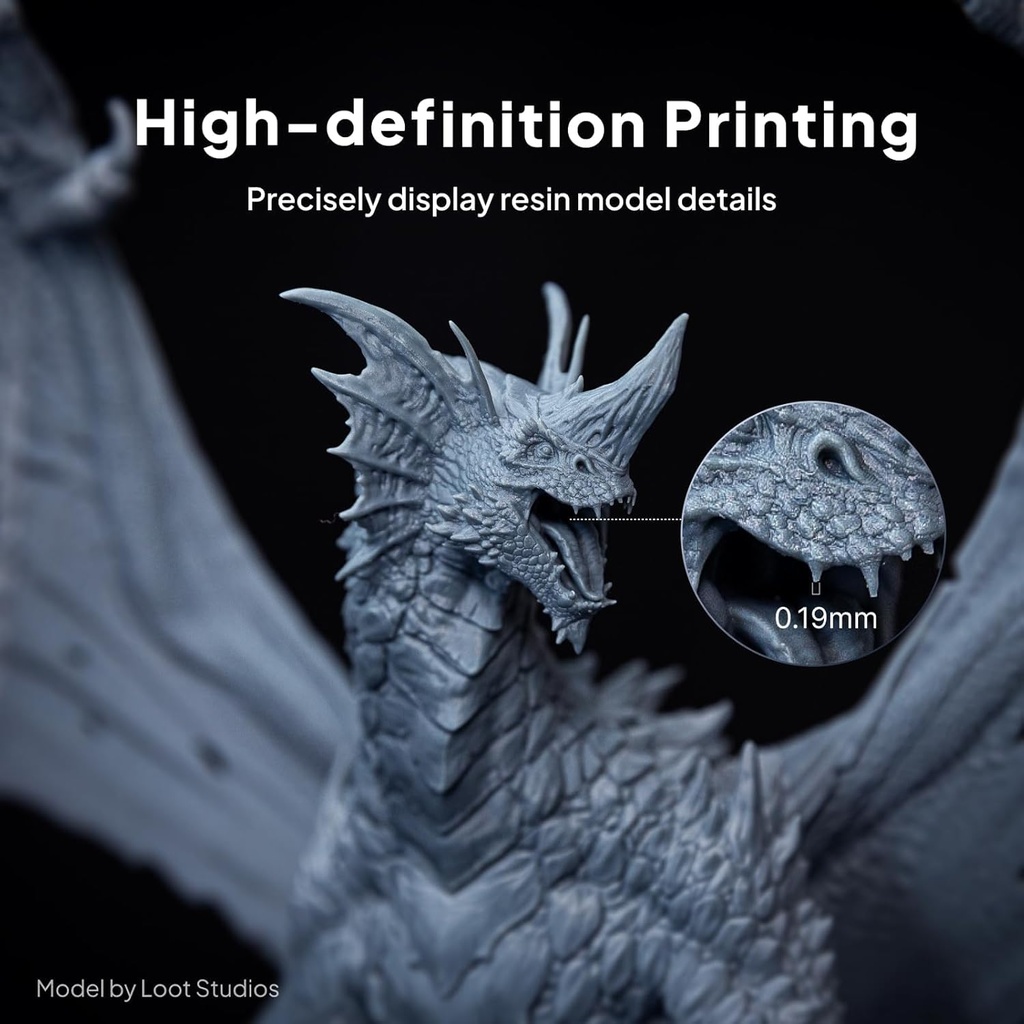 ELEGOO Saturn 4 Ultra - Impresora 3D de resina de 16K con tapa abatible, calentamiento inteligente de tanque a 86.0 °F, impresión de alta velocidad de 5.906 in/h, tamaño de impresión grande de 8.33 x