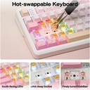 EPOMAKER TH99 PRO Teclado mecánico 96% con pantalla y perilla, 10000mAh, 2.4 GHz/BT, intercambio en caliente, controlador personalizado, retroiluminación RGB, tecla PBT, teclado inalámbrico para129,99