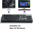 Keychron Teclado mecánico inalámbrico para juegos K10 de tamaño completo de 104 teclas Bluetooth para Mac Windows K Pro, interruptor rojo, multitarea/retroiluminación LED blanca/teclado de computadora