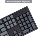 Keychron Teclado mecánico inalámbrico para juegos K10 de tamaño completo de 104 teclas Bluetooth para Mac Windows K Pro, interruptor rojo, multitarea/retroiluminación LED blanca/teclado de computadora