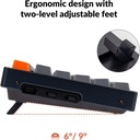 Keychron Teclado mecánico inalámbrico para juegos K10 de tamaño completo de 104 teclas Bluetooth para Mac Windows K Pro, interruptor rojo, multitarea/retroiluminación LED blanca/teclado de computadora