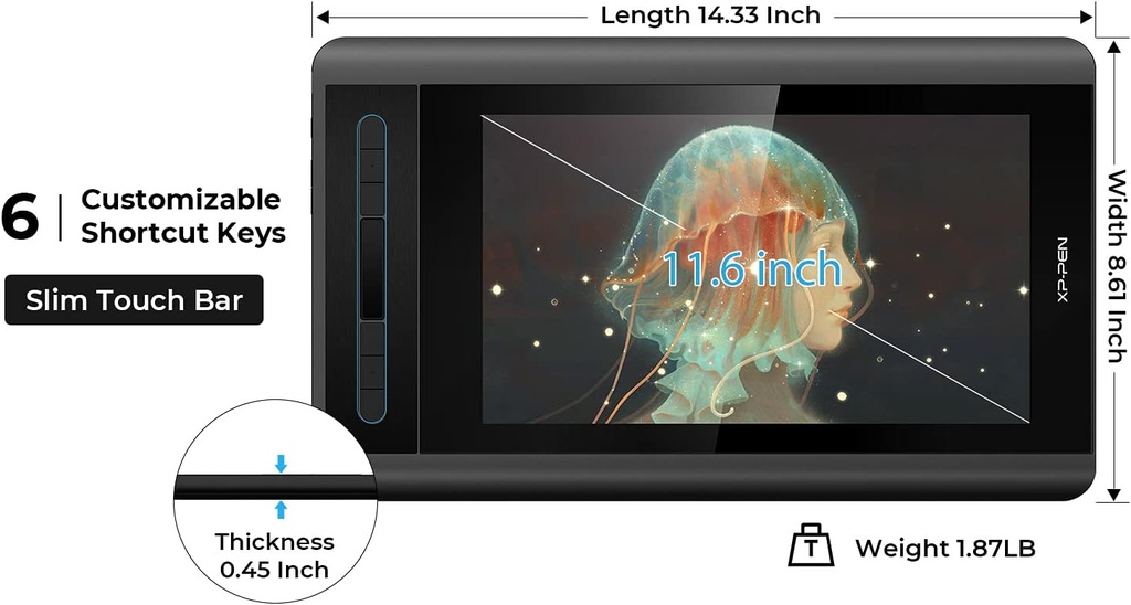 Tablet De Dibujo XP-PEN Artist12 - 11.6 Inch FHD