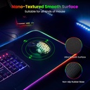 Tapete para mouse para videojuegos RGB para teclado de computadora, 31.5 x 12 pulgadas de Blade Hawks