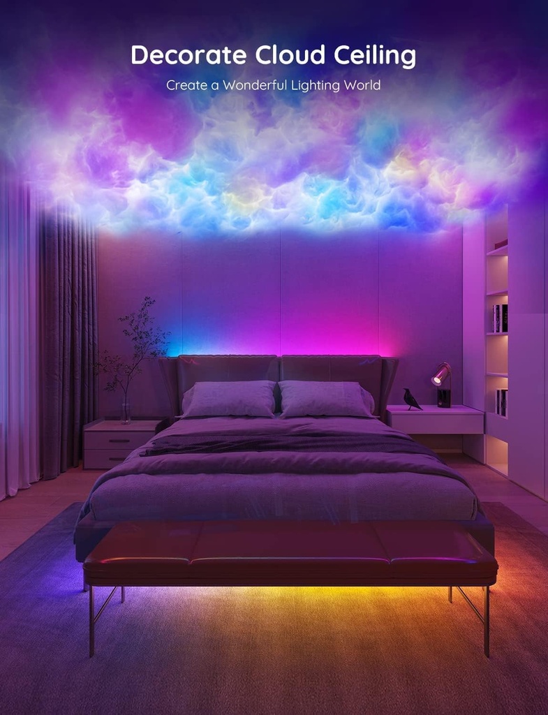 Govee Tira de luces LED RGBIC de 30 metros, luces LED inteligentes que funcionan con Alexa y Google Assistant