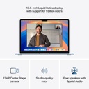 Apple Laptop MacBook Air 2025 de 13 pulgadas con chip M4: diseñada para Apple Intelligence, pantalla de retina líquida de 13.6 pulgadas, memoria unificada de 16 GB, almacenamiento SSD de 512 GB, cámara central de escenario de 12 MP, Touch ID, azul cielo