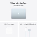 Apple Laptop MacBook Air 2025 de 13 pulgadas con chip M4: diseñada para Apple Intelligence, pantalla de retina líquida de 13.6 pulgadas, memoria unificada de 16 GB, almacenamiento SSD de 512 GB, cámara central de escenario de 12 MP, Touch ID, azul cielo