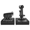 Logitech G X56 H.O.T.A.S - Controlador de juego de simulador de vuelo de acelerador y joystick, 4 opciones de resorte, +189 controles programables, iluminación RGB, 2 USB, PC - negro 