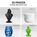 Filamento de ácido poliláctico para impresora 3D, filamento de ácido poliláctico GIANTARM de 1.75mm, precisión dimensional +/- 0.02mm, carrete de 2.2 lbs, embalaje al vacío, apto para la mayoría de impresoras 3D, negro oscuro 