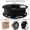 Filamento de ácido poliláctico para impresora 3D, filamento de ácido poliláctico GIANTARM de 1.75mm, precisión dimensional +/- 0.02mm, carrete de 2.2 lbs, embalaje al vacío, apto para la mayoría de impresoras 3D, negro oscuro 
