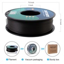 GIANTARM Filamento de ácido poliláctico, precisión dimensional de 1.75 mm +/-0.02mm, 2 carretes de 1 kg (2.2 libras) para la mayoría de impresoras 3D FDM, total 2 Kg, negro y gris 