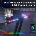 Escritorio Gamer Con Iluminacion LED RGB - Ergonómico 47Pulgadas