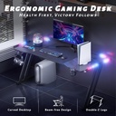Escritorio Gamer Con Iluminacion LED RGB - Ergonómico 47Pulgadas