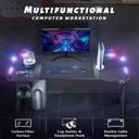 Escritorio Gamer Con Iluminacion LED RGB - Ergonómico 47Pulgadas