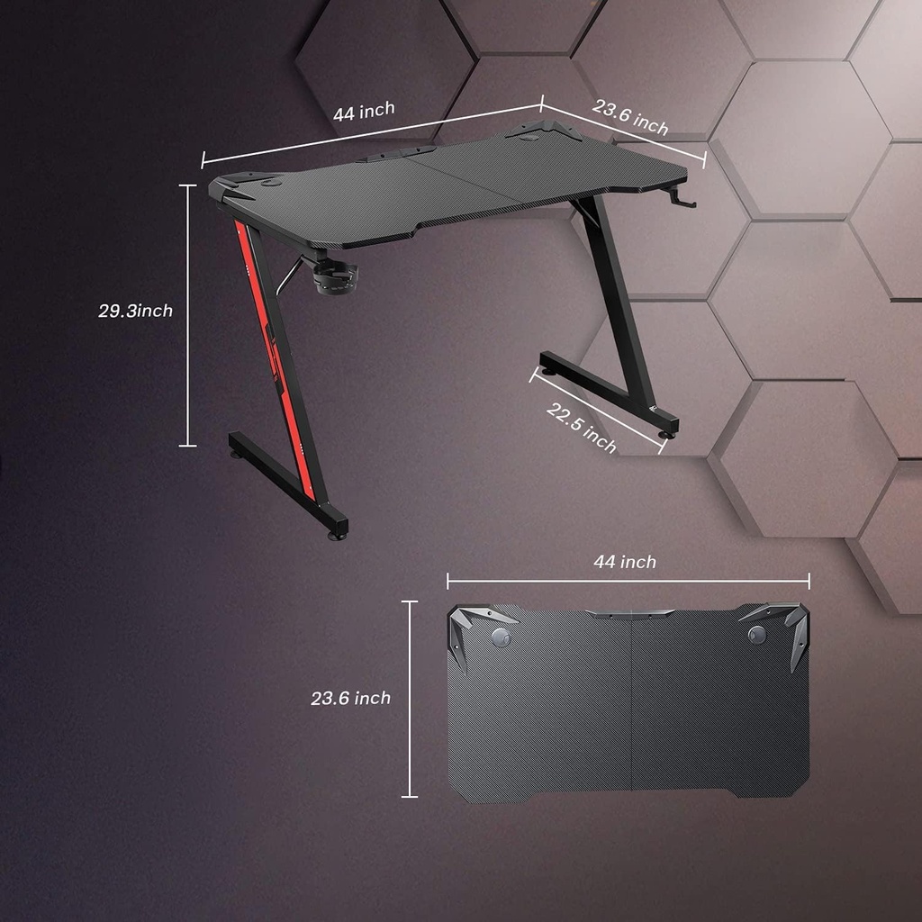 Escritorio Gaming Homall 44'' Fibra de Carbono