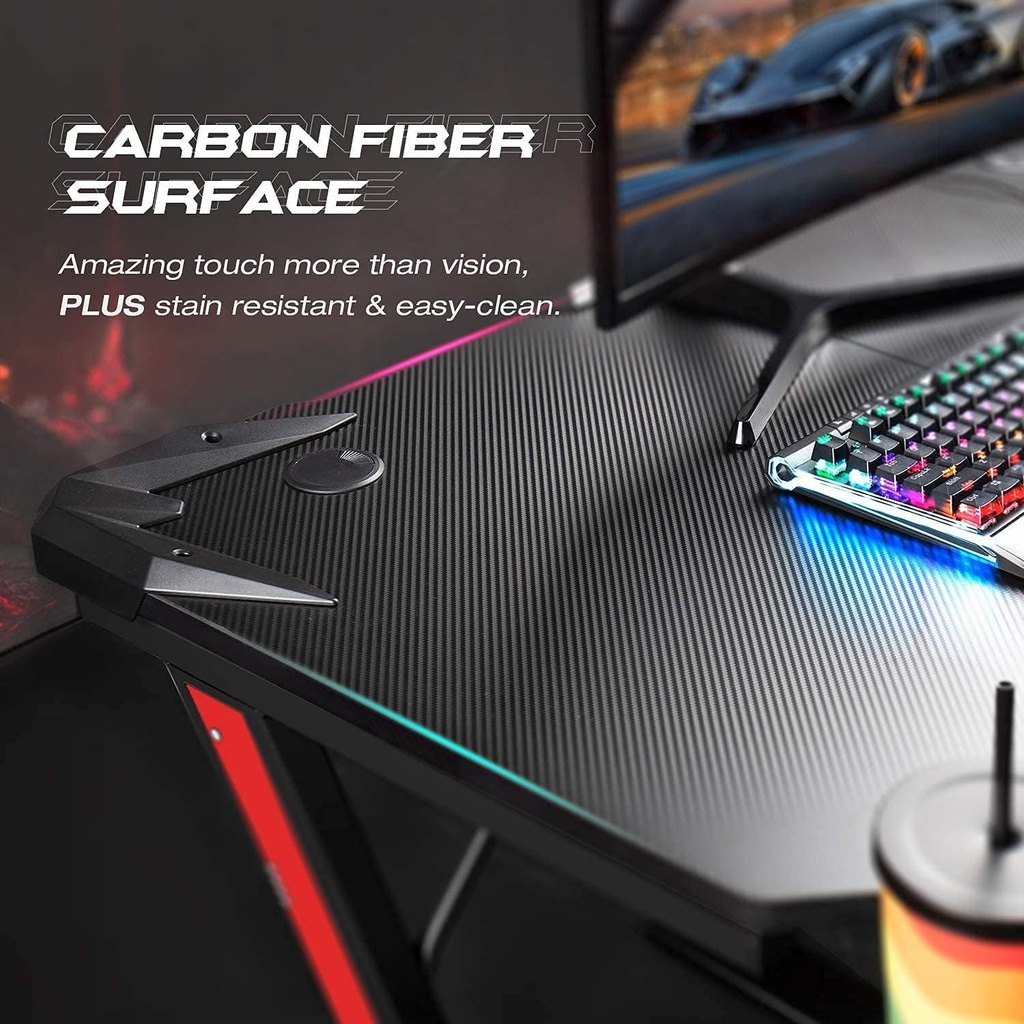 Escritorio Gaming Homall 44'' Fibra de Carbono