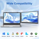 Extensor de pantalla KEFEYA para laptop, 14" Full HD IPS - con puerto USB-C/HDMI – Con Speaker - Windows, Mac, 60Hz.