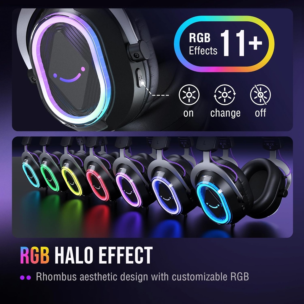 FIFINE Auriculares USB con cable para juegos PC H13