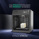 FlashForge Adventurer 5M Pro impresora 3D - Impresión ultrarrápida de 600mm/s, nivelación automática, doble filtración, silenciosa y cerrada (50dB), volumen de construcción 220x220x220mm