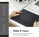 GAOMON M10K - Tableta de dibujo, tableta gráfica grande de 10 x 6 pulgadas con anillo táctil, 8192 niveles sin batería, 10 teclas de acceso rápido, tableta artística para diseño, escritura, edición,