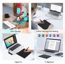 GAOMON Tableta de dibujo S620 de 6.5 x 4 pulgadas con lápiz pasivo 8192 4 teclas expresas personalizables para arte digital, pintura, reproducción OSU, compatible con PC con Windows, Mac