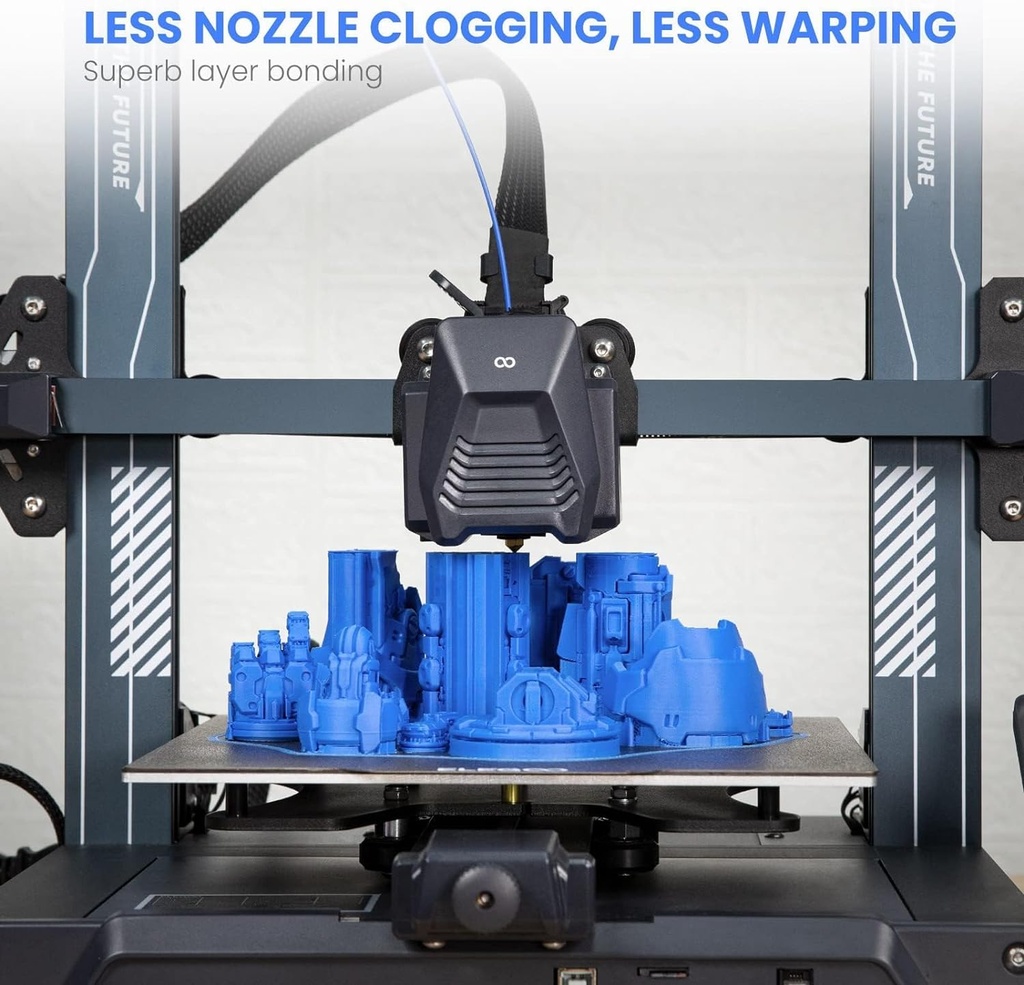 ELEGOO Filamento PLA de 0.069 pulgadas, blanco y gris, 4.4 lbs, precisión dimensional +/- 0.001 in, paquete de 2 carretes de cartón de 2.2 libras (2.2 libras) de filamento de impresión 3D que se adapta a la mayoría de impresoras 3D FDM 
