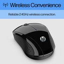 HP Ratón inalámbrico X3000 G3, negro, batería de 15 meses, empuñaduras laterales para control, apto para viajes, LED azul, potente sensor óptico de 1600 DPI, compatible con Wins PC/laptop, Mac,