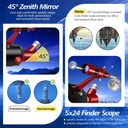 Telescopio para adultos de alta potencia, telescopio profesional de 90mm de apertura y 550mm para niños y principiantes con taburete plegable, trípode, adaptador para teléfono y bolsa de transporte 