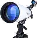 Telescopios para adultos de astronomía, telescopio refractor de 80 mm de apertura y 600 mm para niños y principiantes, telescopio compacto y portátil de viaje con mochila 