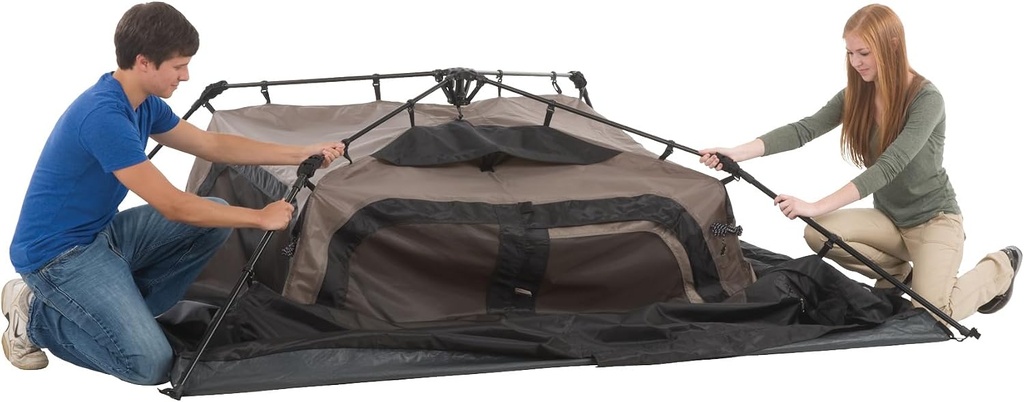 Coleman 4Person Instant Camping Tent with 1-Minute Setup, Large Family Tent with Pre-Attached Poles, Air Vent, & Carry Bag, Sets Up in About 60 Seconds 